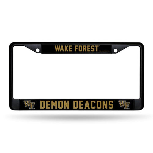 Wake Forest Demon Deacons Black Chrome License Plate Frame