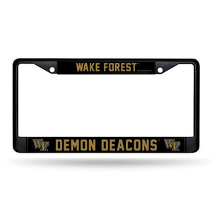 Wake Forest Demon Deacons Black Chrome License Plate Frame