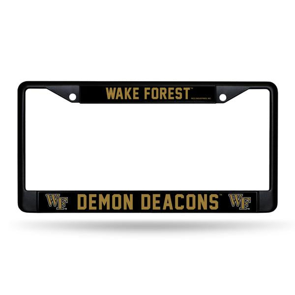 Wake Forest Demon Deacons Black Chrome License Plate Frame