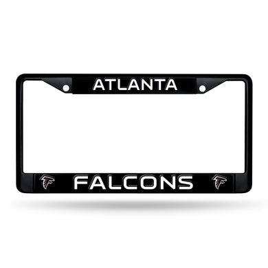 Atlanta Falcons Black Chrome License Plate Frame 