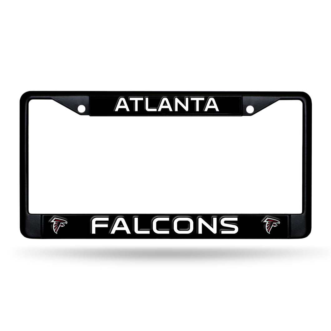 Atlanta Falcons Black Chrome License Plate Frame 