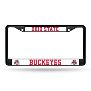 Ohio State Buckeyes Black Chrome License Plate Frame