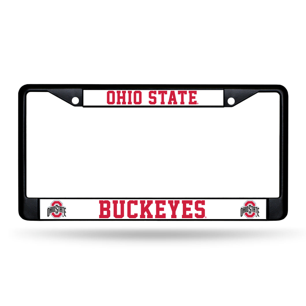 Ohio State Buckeyes Black Chrome License Plate Frame