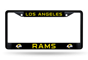 Los Angeles Rams Black Chrome License Plate Frame