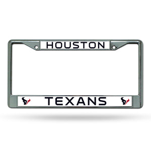 Houston Texans Chrome License Plate Frame 