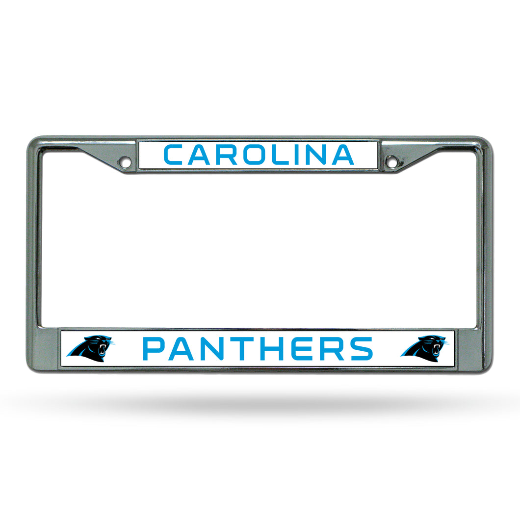 Carolina Panthers Chrome License Plate Frame 