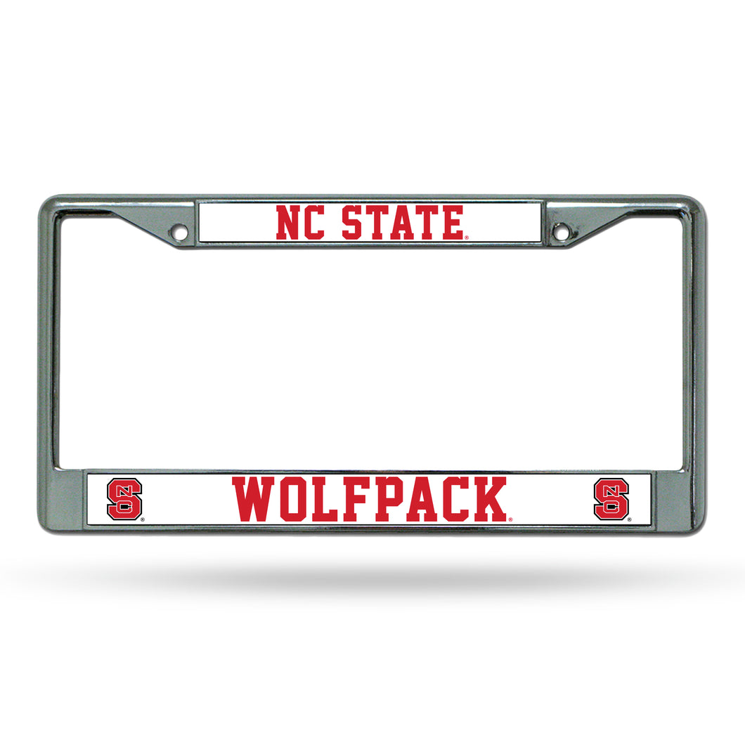 NC State Wolfpack Chrome License Plate Frame