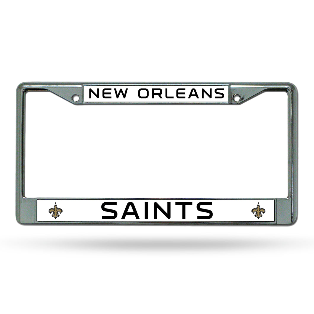 New Orleans Saints Chrome License Plate Frame 