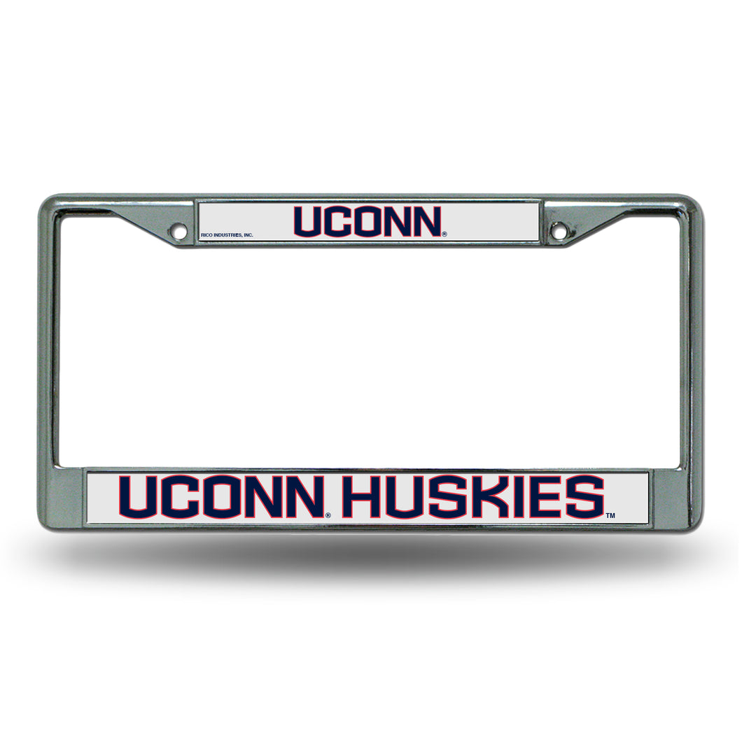 Connecticut Huskies Chrome License Plate Frame