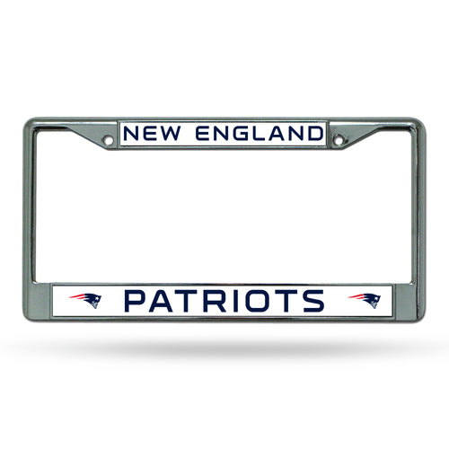 New England Patriots Chrome License Plate Frame 