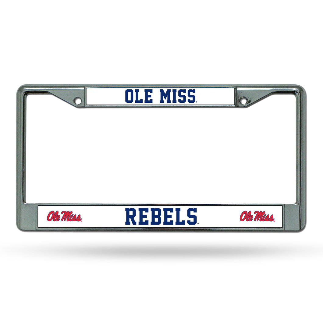 Ole Miss Rebels Chrome License Plate Frame