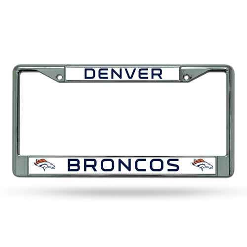 Denver Broncos Chrome License Plate Frame 