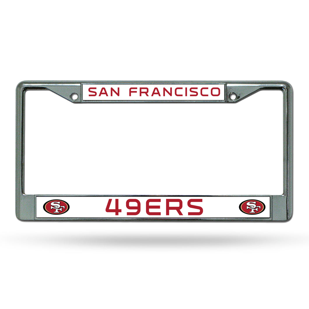 San Francisco 49ers Chrome License Plate Frame 