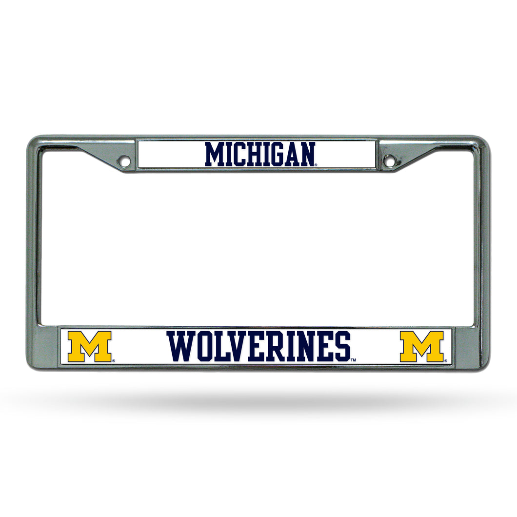 Michigan Wolverines Chrome License Plate Frame