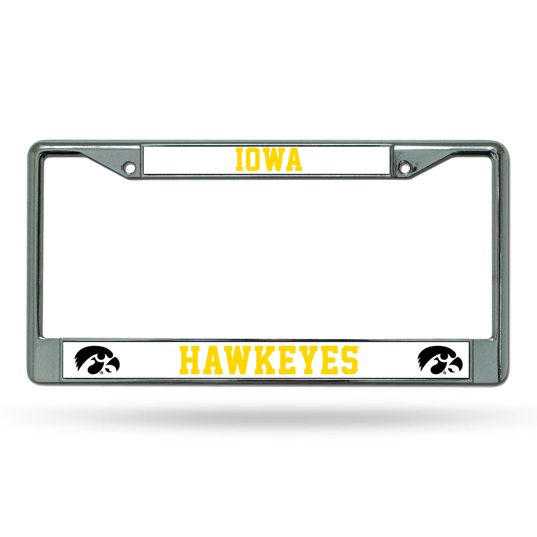 Iowa Hawkeyes Chrome License Plate Frame