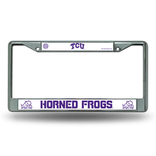 TCU Horned Frogs Chrome License Plate Frame