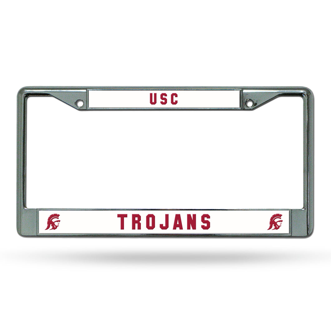 USC Trojans Chrome License Plate Frame