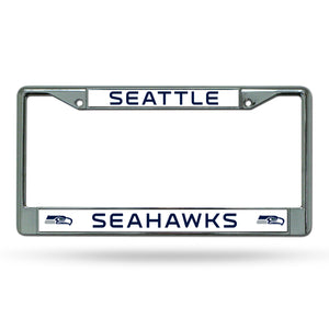 Seattle Seahawks Chrome License Plate Frame 