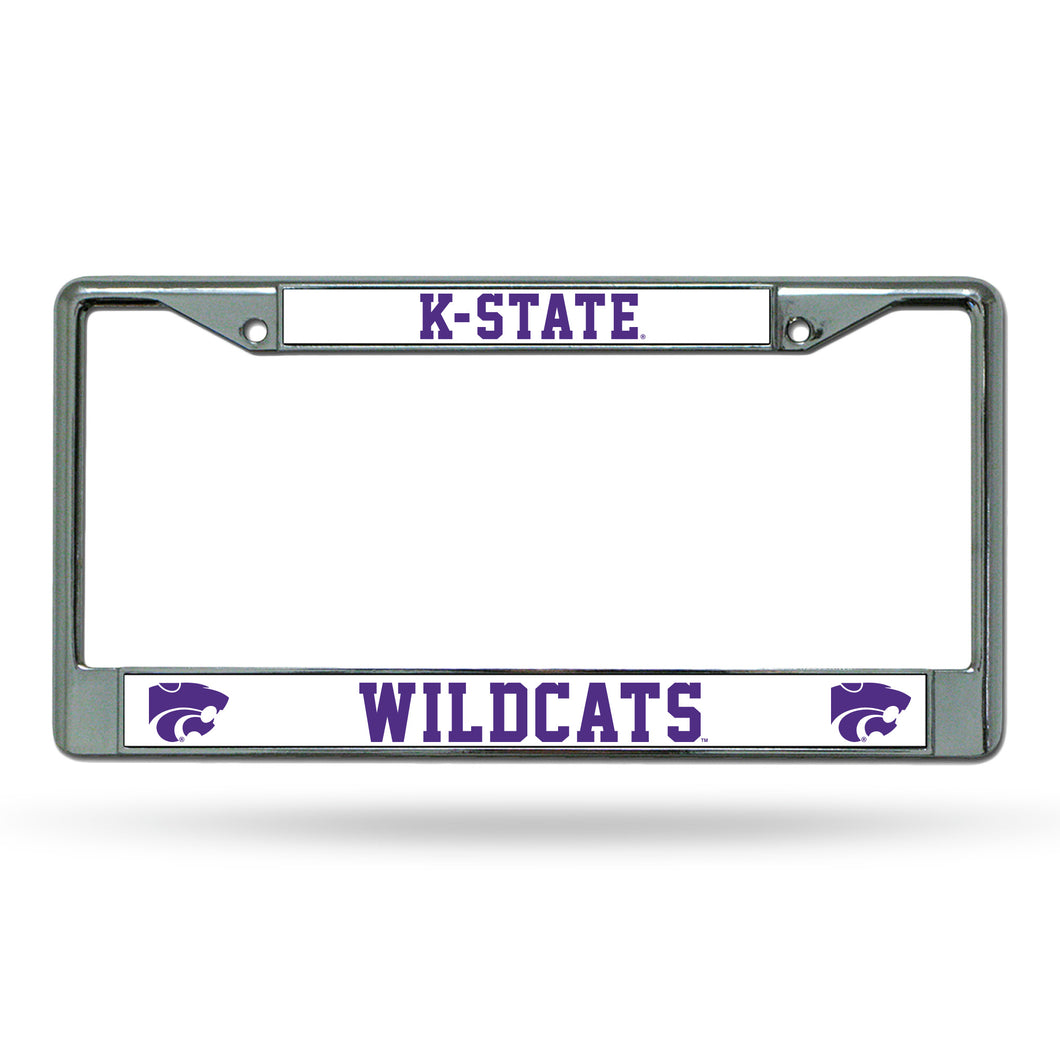 Kansas State Wildcats Chrome License Plate Frame