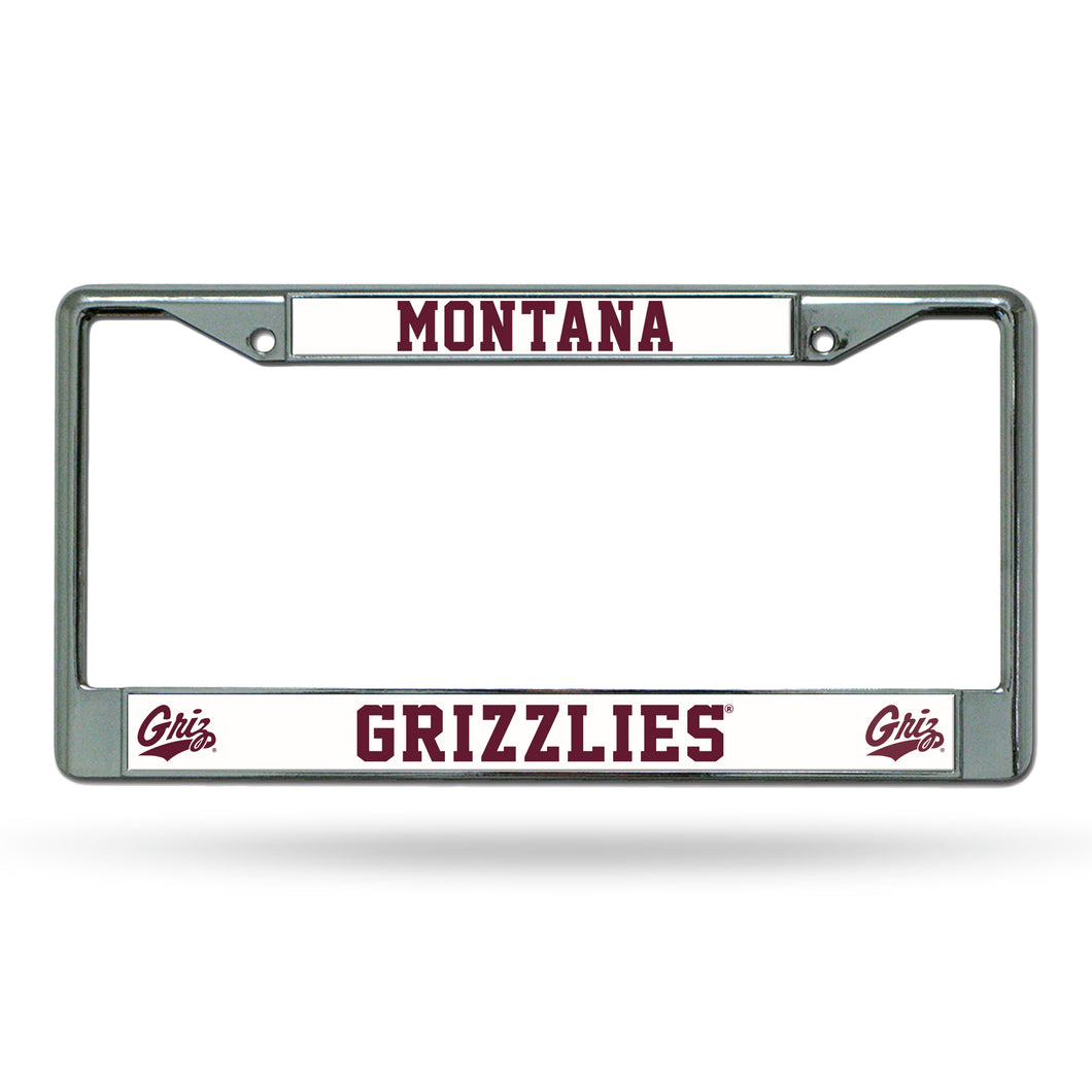Montana Grizzlies Chrome License Plate Frame