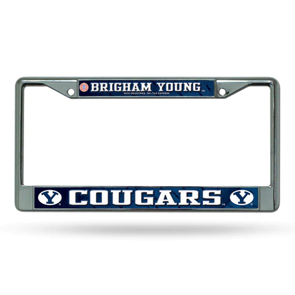BYU Cougars Chrome License Plate Frame