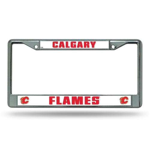 Calgary Flames  Chrome License Plate Frame