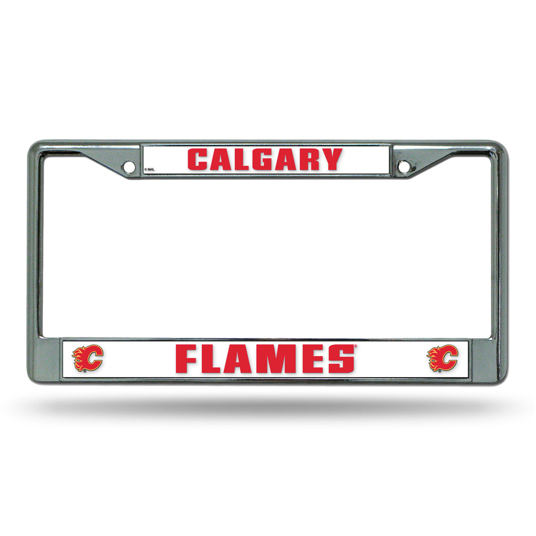 Calgary Flames  Chrome License Plate Frame