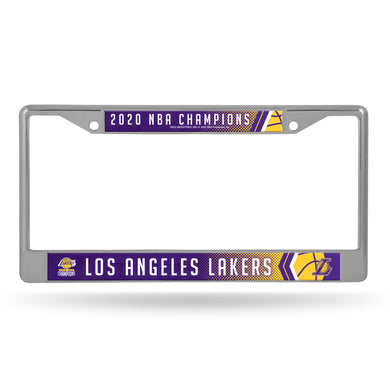 Los Angeles Lakers 2020 NBA Champs Chrome License Plate Frame