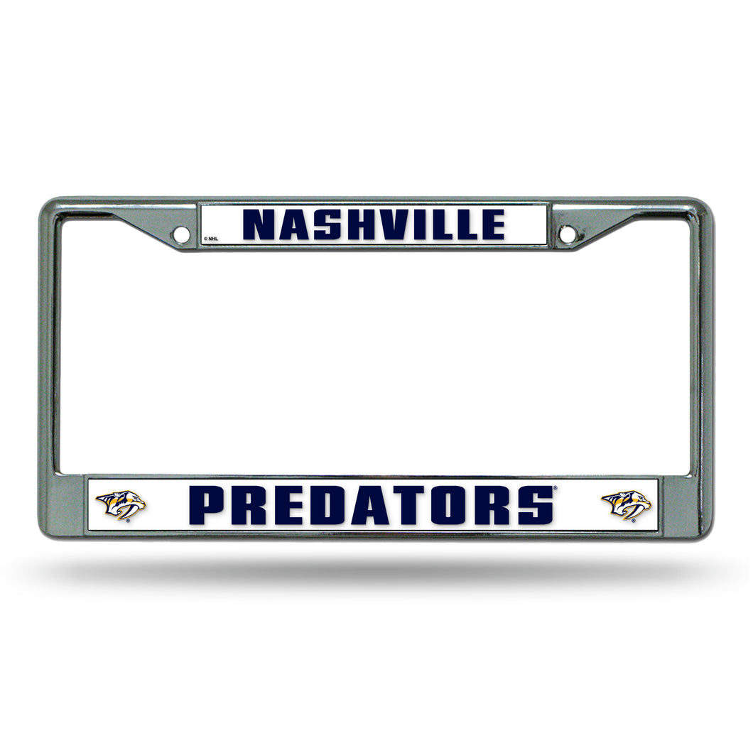 Nashville Predators Chrome License Plate Frame