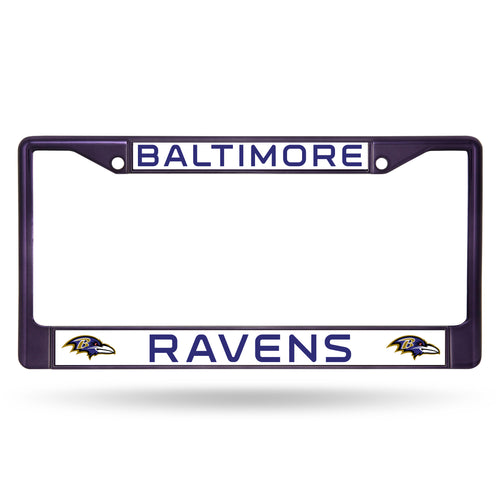 Baltimore Ravens Purple Color Chrome License Plate Frame 