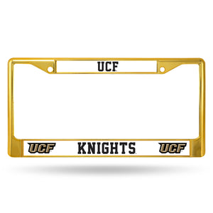 Central Florida Knights Yellow Chrome  License Plate Frame