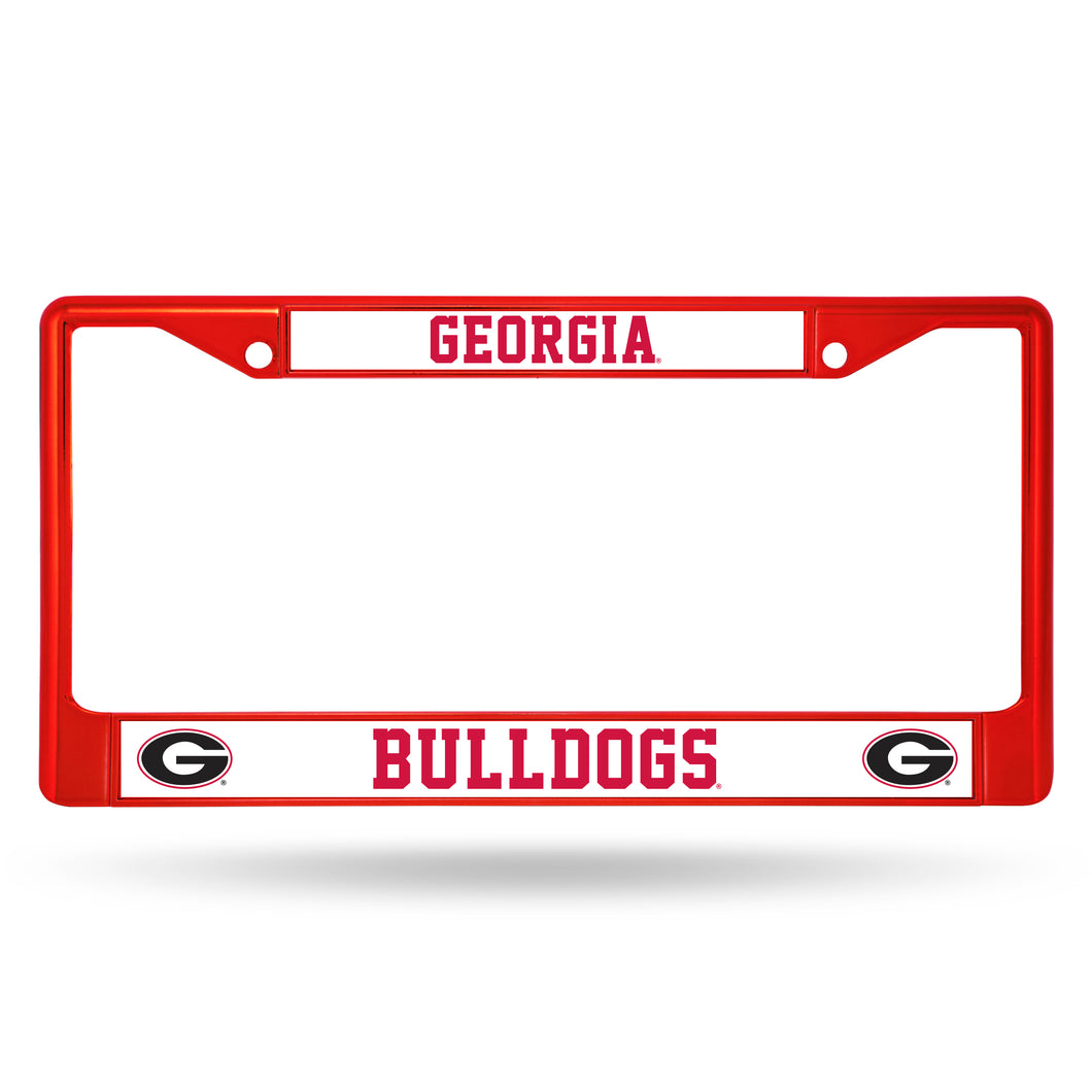 Georgia Bulldogs Red Chrome License Plate Frame