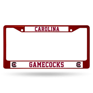 South Carolina  Maroon Chrome License Plate Frame