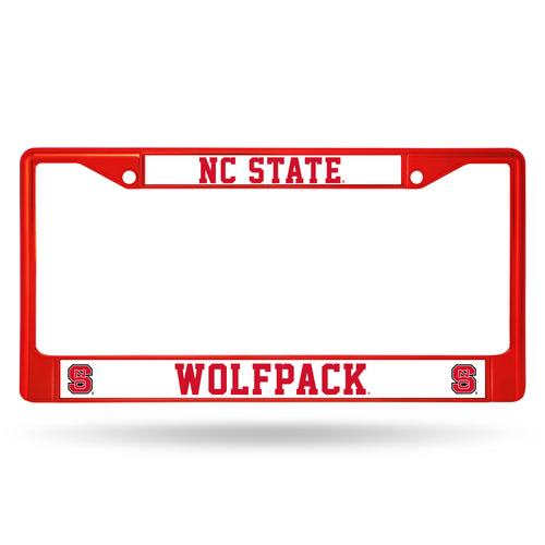 NC state Wolfpack Red Chrome License Plate Frame