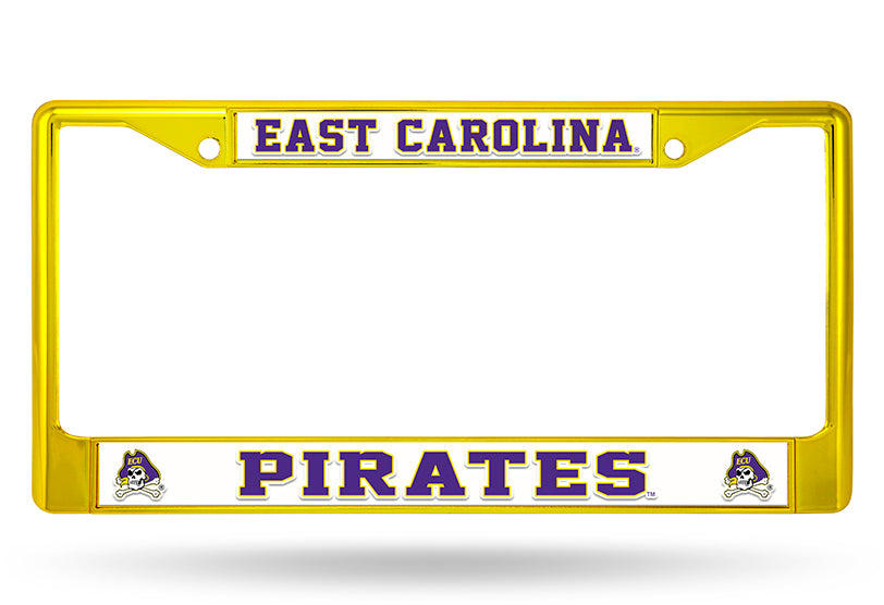 East Carolina Pirates Gold Chrome License Plate Frame