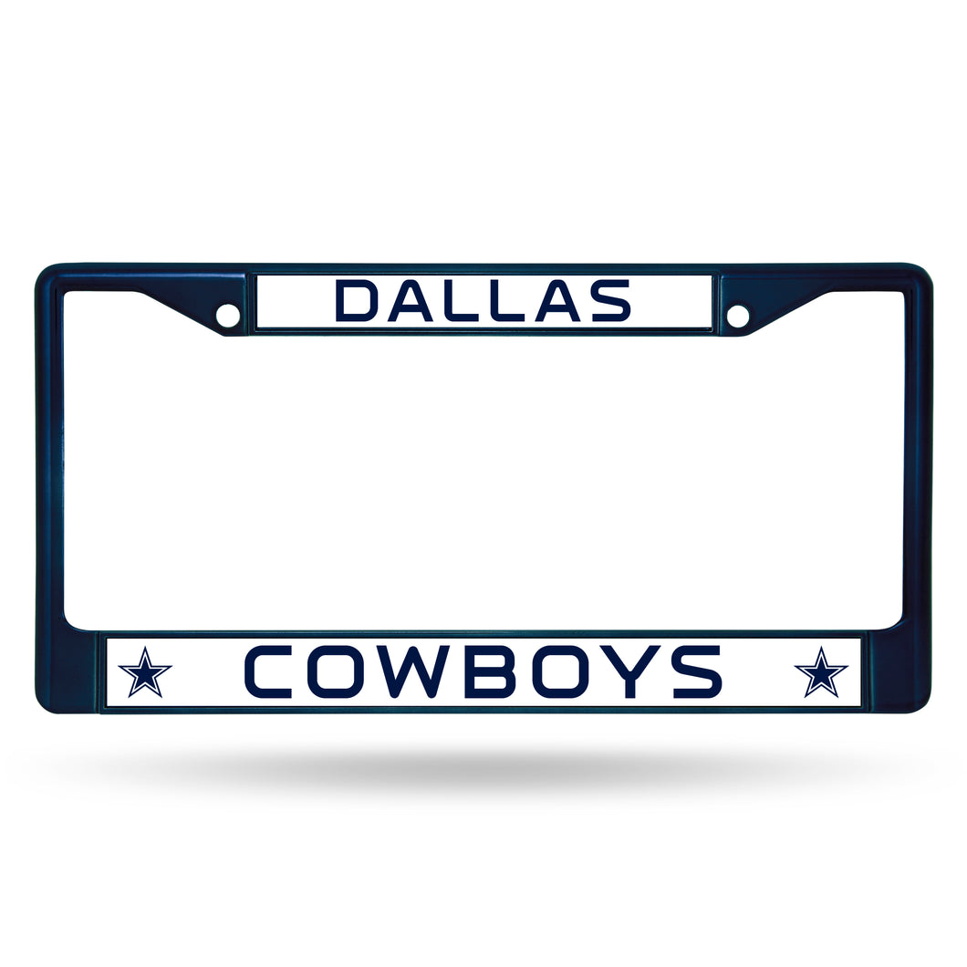 Set of 2 - Dallas Cowboys Black Plastic License Plate Frames Car