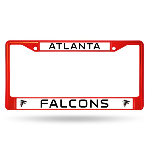 Atlanta Falcons Red Color Chrome License Plate Frame 