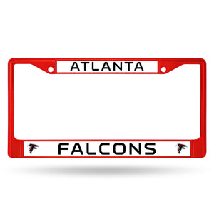 Atlanta Falcons Red Color Chrome License Plate Frame 
