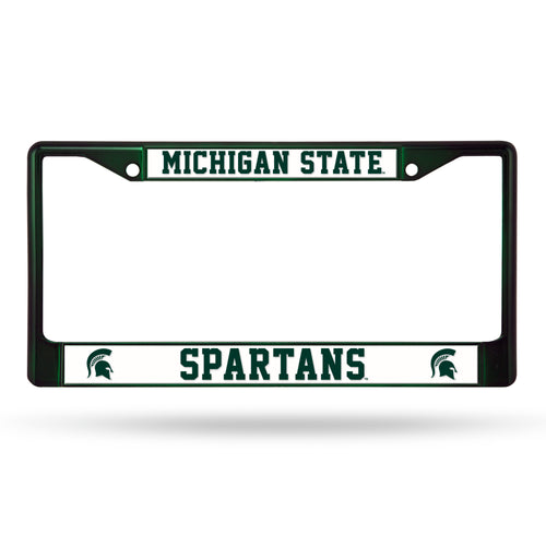 Michigan State Spartans Dark Green Chrome License Plate Frame