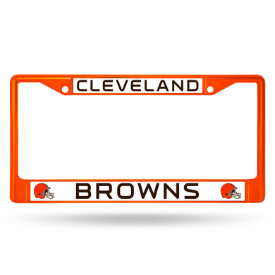 Cleveland Browns Orange Color Chrome License Plate Frame 