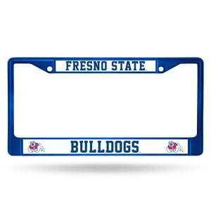 Fresno State Bulldogs Blue Chrome License Plate Frame 