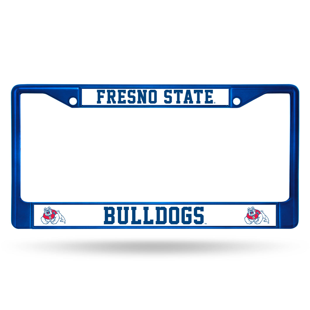 Fresno State Bulldogs Blue Chrome License Plate Frame 