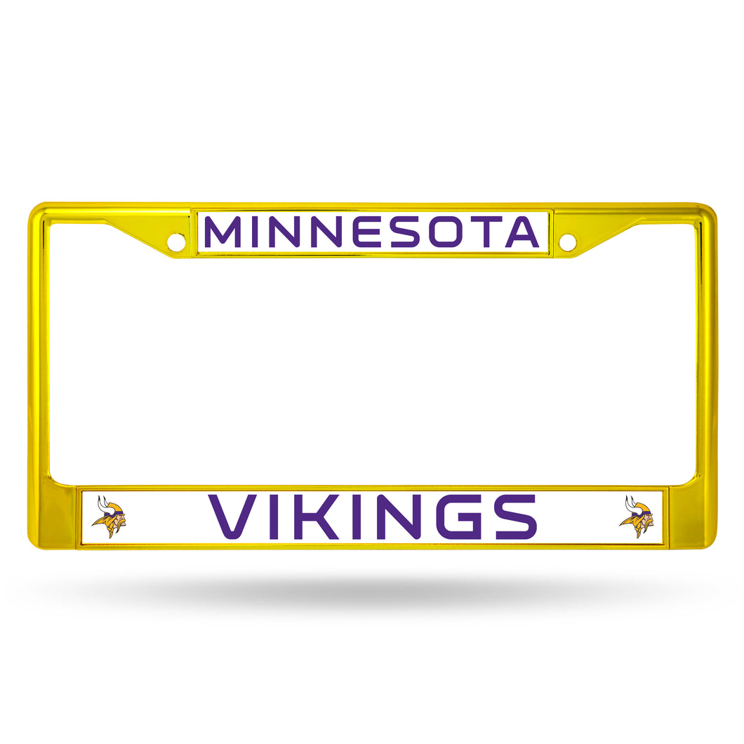 Minnesota Vikings Yellow Color Chrome License Plate Frame 