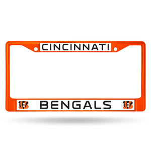 Cincinnati Bengals Orange Color Chrome License Plate Frame