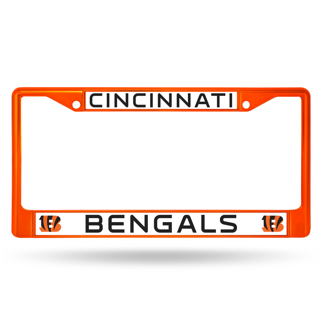 Cincinnati Bengals Orange Color Chrome License Plate Frame