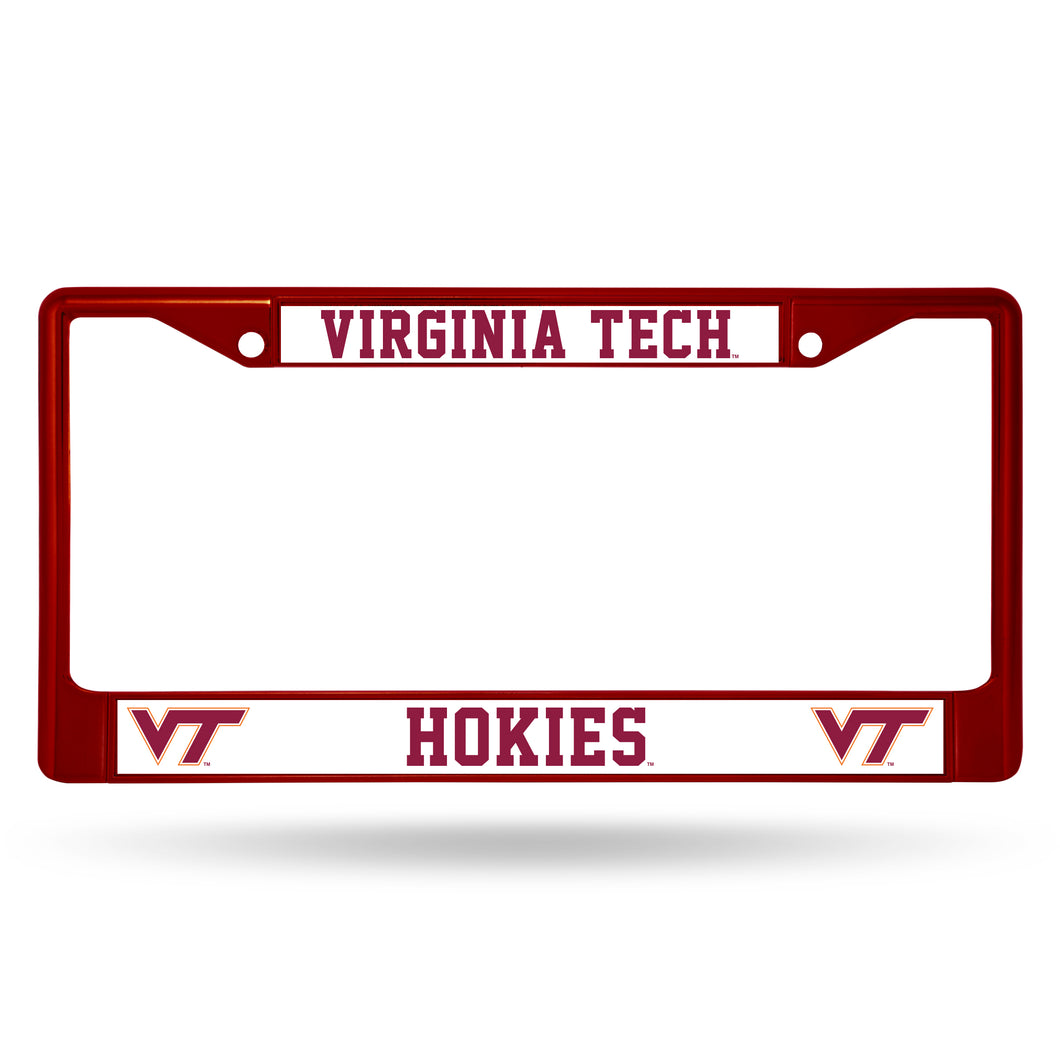 Virginia Tech Hokies Maroon Chrome License Plate Frame 