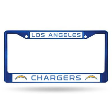 Los Angeles Chargers Navy Color Chrome License Plate Frame