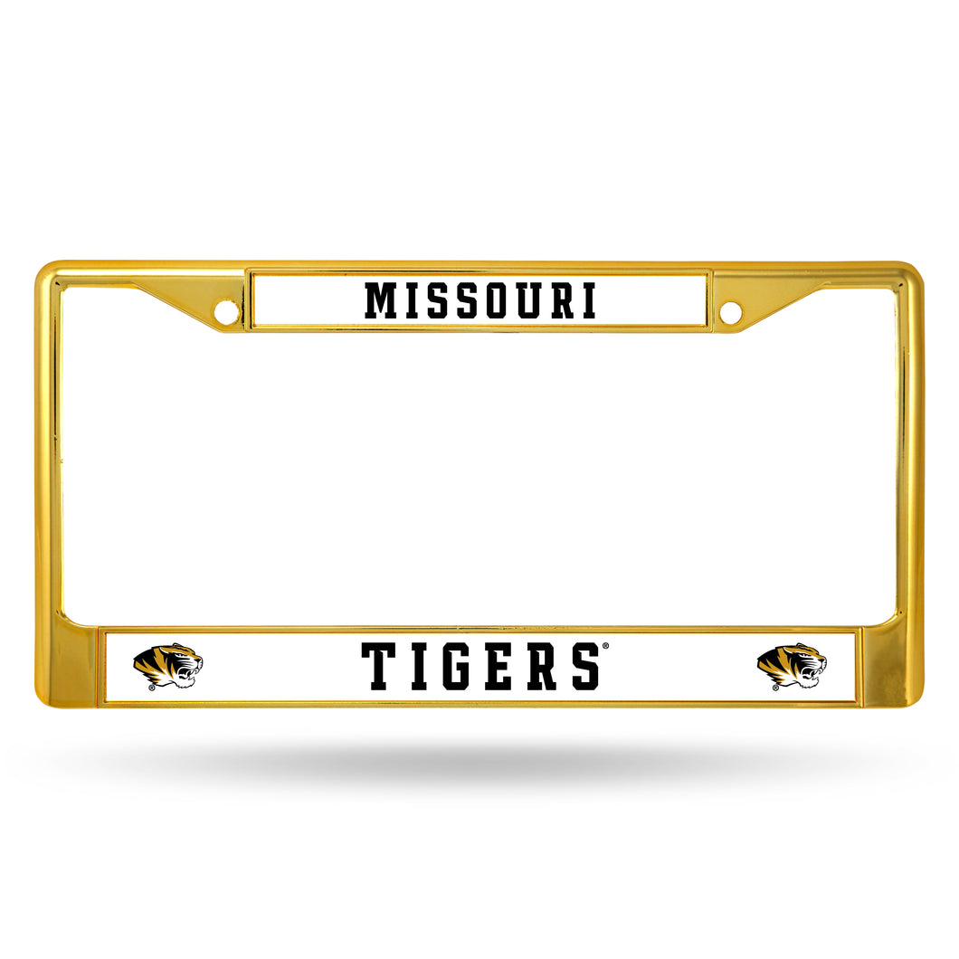 Missouri Tigers Gold Chrome License Plate Frame 