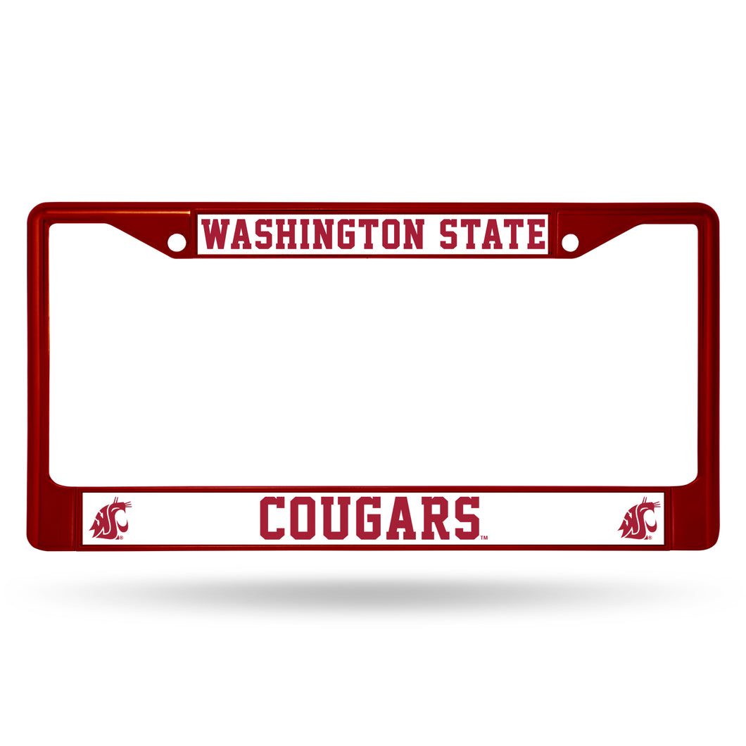 Washington State Cougars Maroon Chrome License Plate Frame 