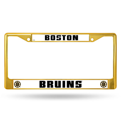 Boston Bruins Gold Color  Chrome License Plate Frame